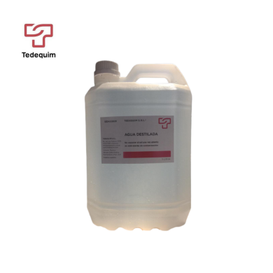 Agua destilada Tedequim x 5 lts.