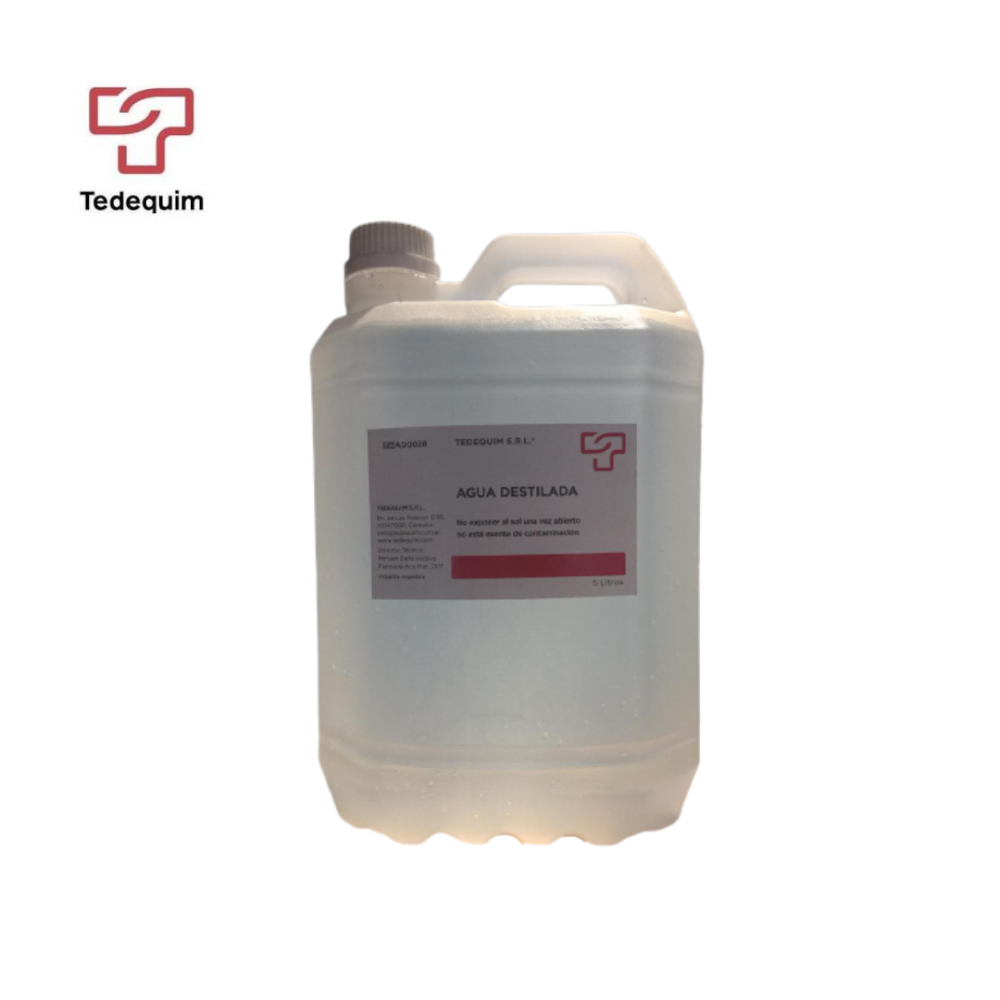 Agua destilada Tedequim x 5 lts.