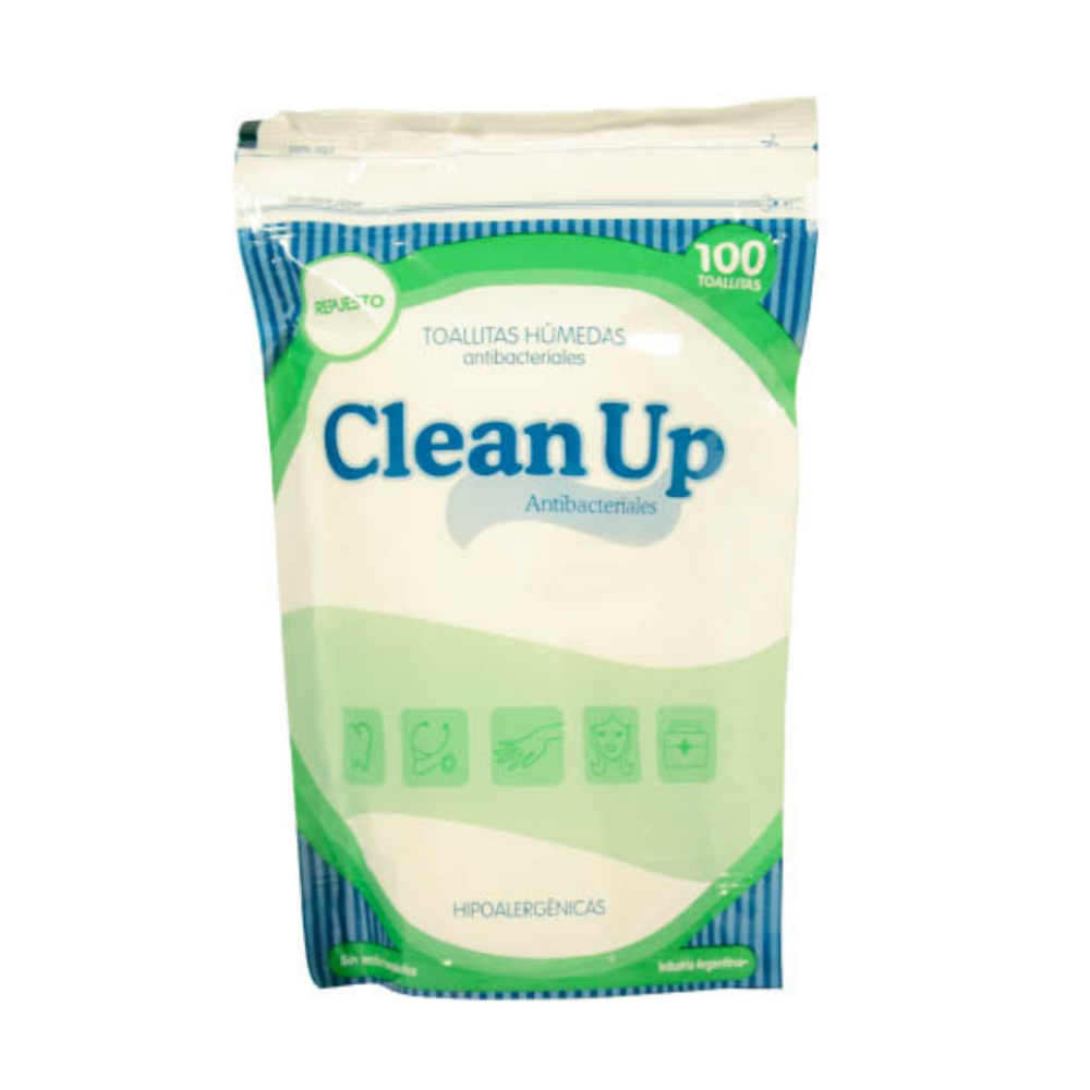 Toallitas humedas antisepticas Clean Up x 100 ud.